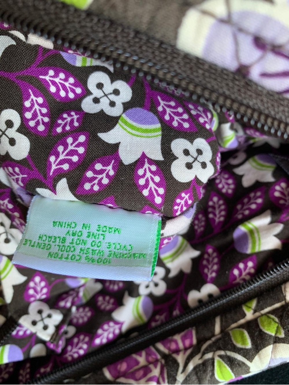 Vera Bradley Purple Floral Quilted Shoulder Bag - Picture 6 of 16